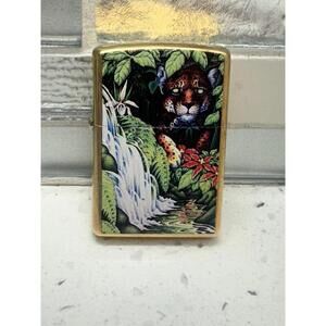 Zippo Lighter Mysteries of the Forest 10th Anniversary Jaguar at Turtle Falls